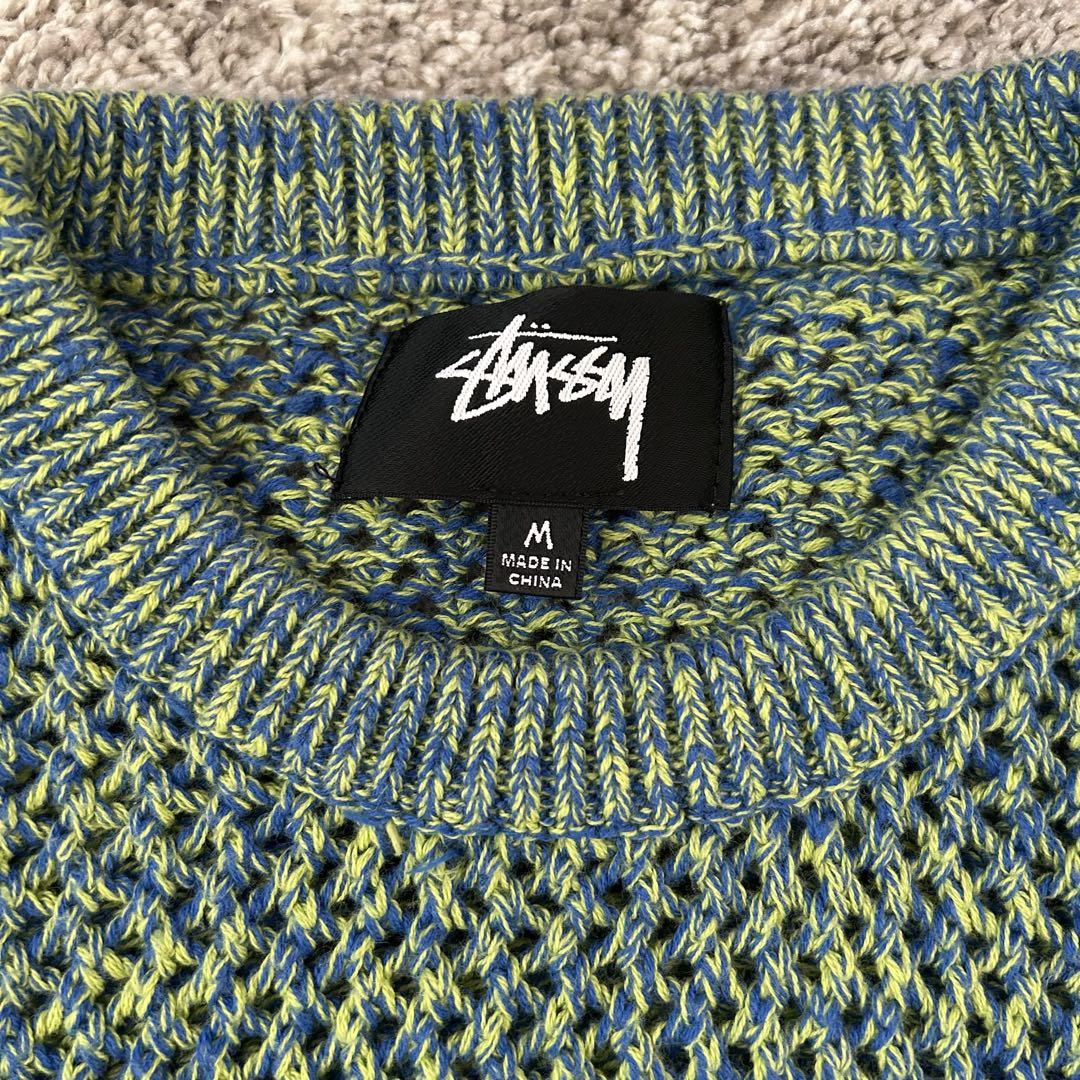 stussy loose gauge sweater (コムドット着用) Stussy 2TONE Loose Gauge Sweater Mサイズ トップス