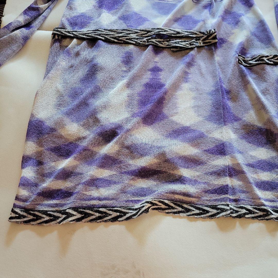 美品、ミッソーニロングカーディガン　ラメ入りベルト付きL サイズ