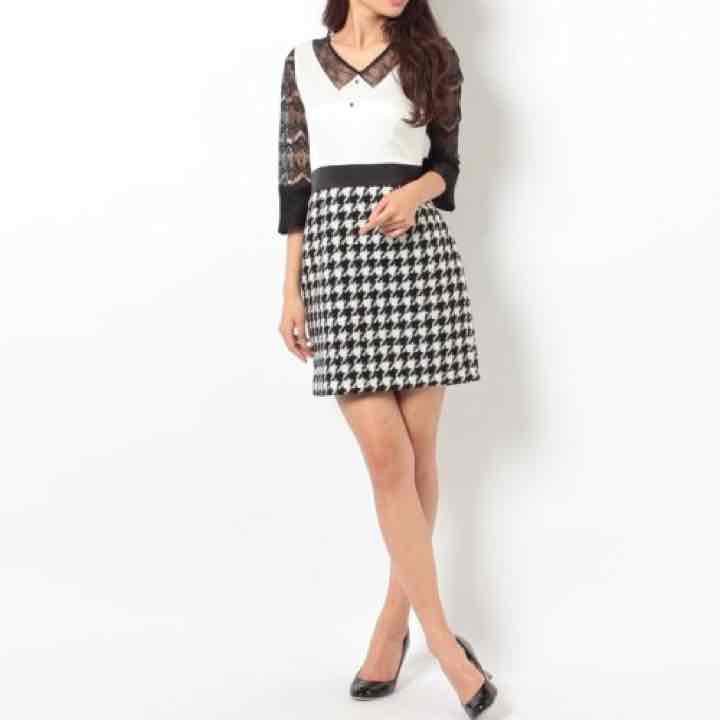 S宅配LOVELESS♡レースカラー千鳥コンビドレス♡ラブレス ミニワンピース レディースS¥10,800-techtackle.com.ar S宅配LOVELESS♡レースカラー千鳥コンビドレス♡ラブレス ミニワンピース レディースS¥10,800-techtackle.com.ar
