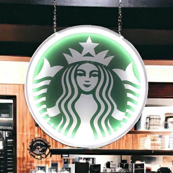 スターバックス コーヒー スタバ 新ロゴ ライト ネオン 看板 照明 超軽量