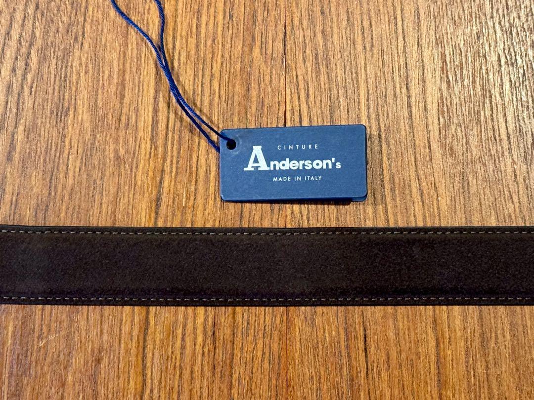 Anderson's アンダーソンズカーフスエード ドレスベルト