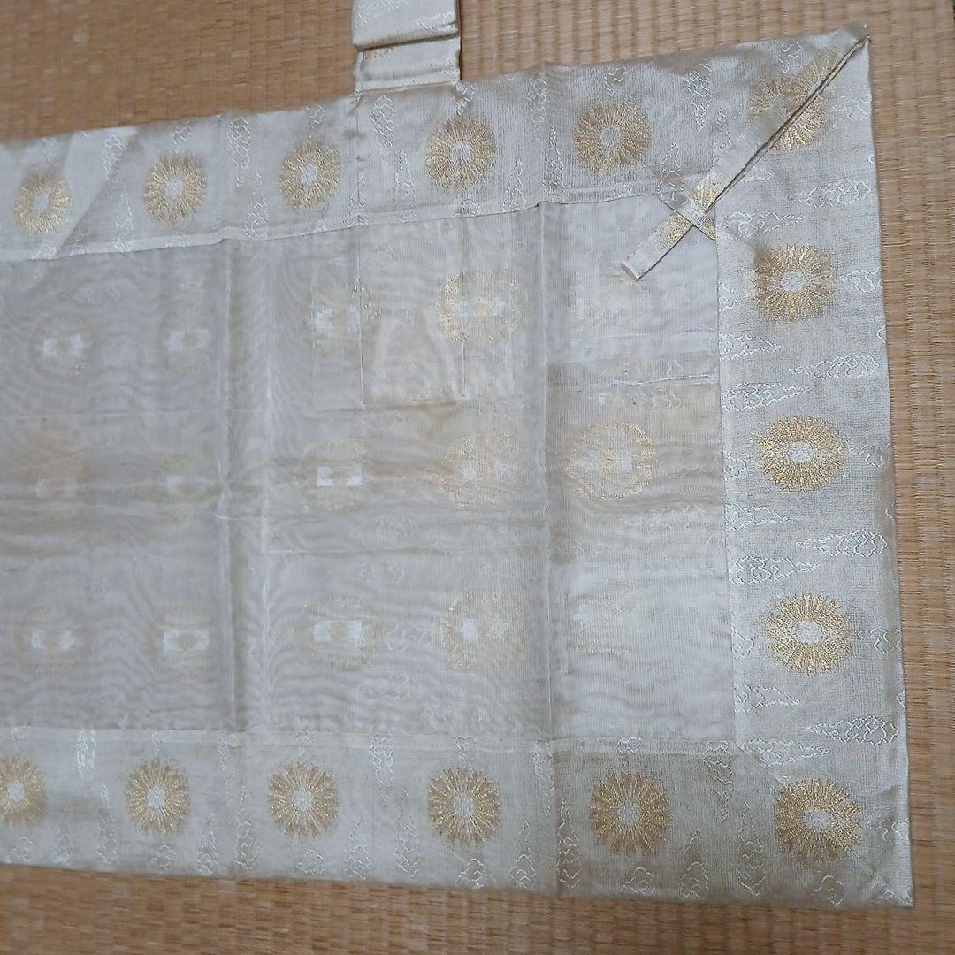 五条袈裟 日蓮宗 宗章紋散雲模様入 本紗 白茶 夏用目立った傷や汚れなし WWW_OPDRERGINERDOGAN_COM