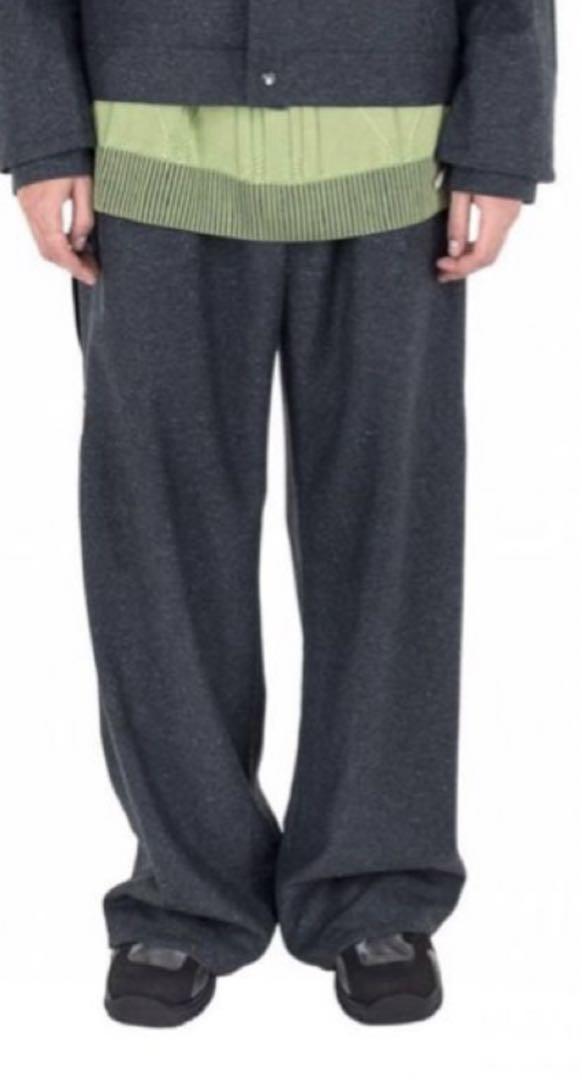 kiko kostadinov xolo pleated trouser グレー