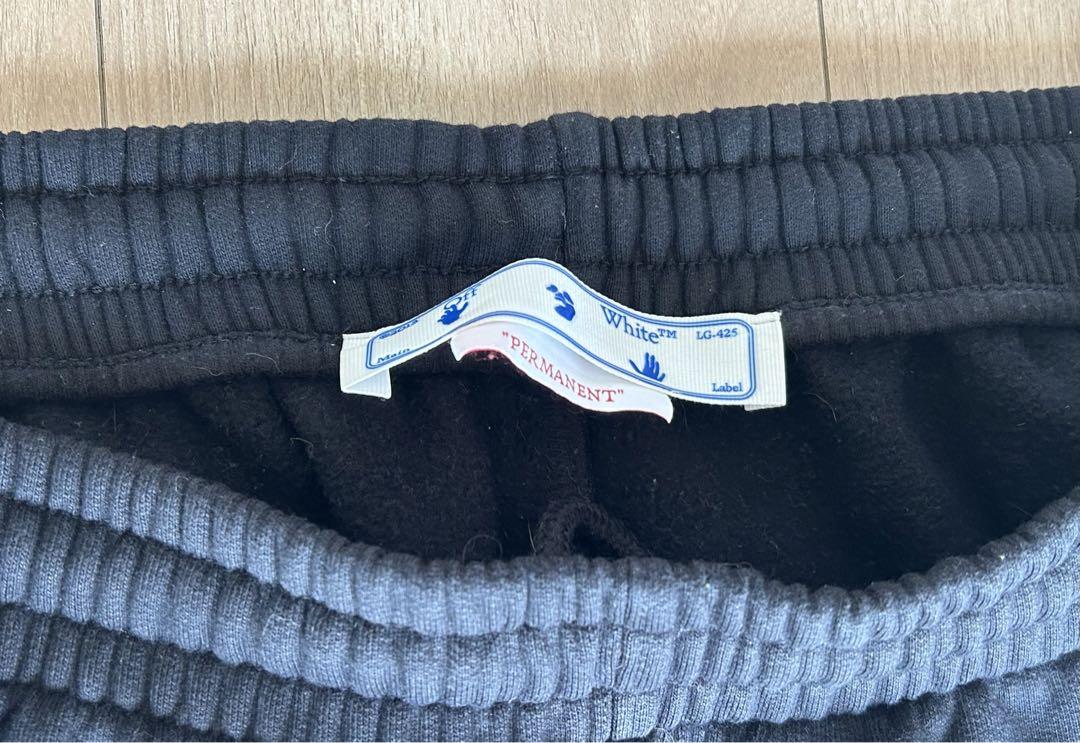 【美品】Off White オフホワイト スウェット ショートパンツ ブラック！