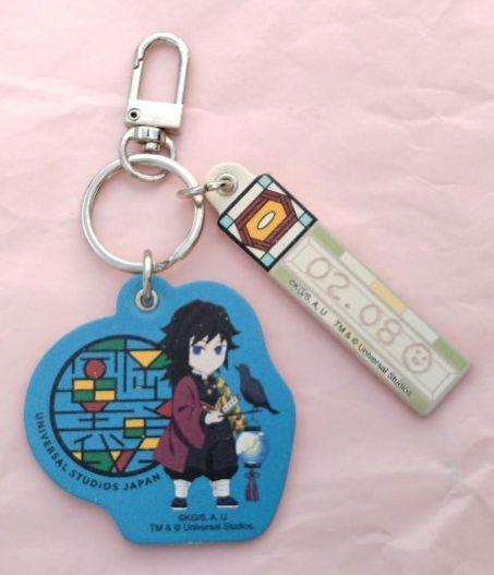 鬼滅の刃×ユニバ限定 ☆レザーキーホルダー☆竈門炭治郎&煉獄杏