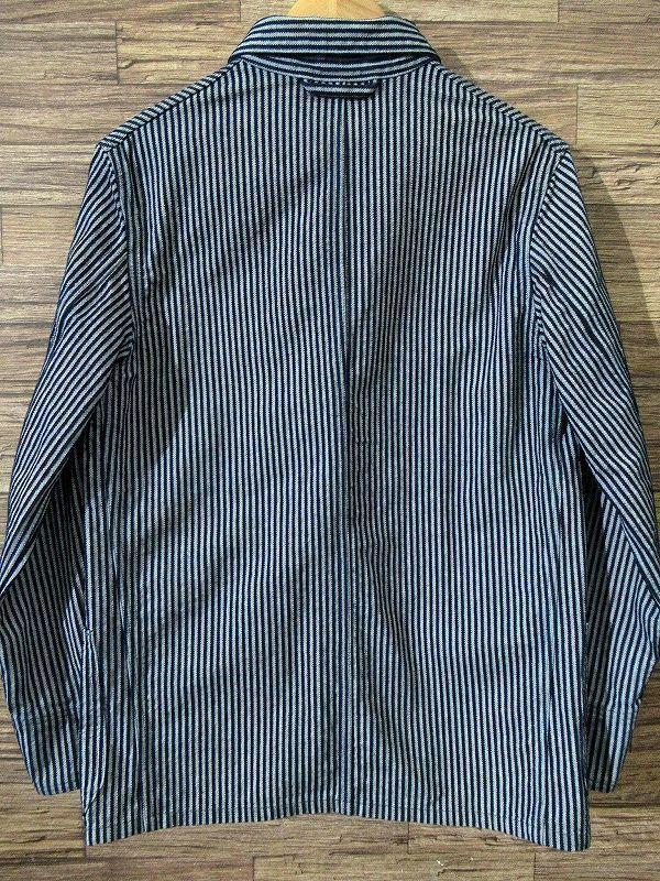 【半額】 極美品 22AW カバーオール ヒッコリー インディゴ ブルーブルー ジャケット・アウター