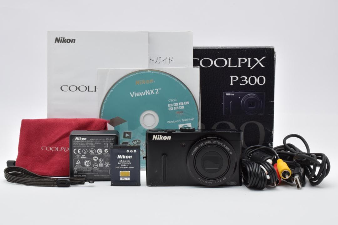 並品 Nikon ニコン COOLPIX P300 ブラック 元