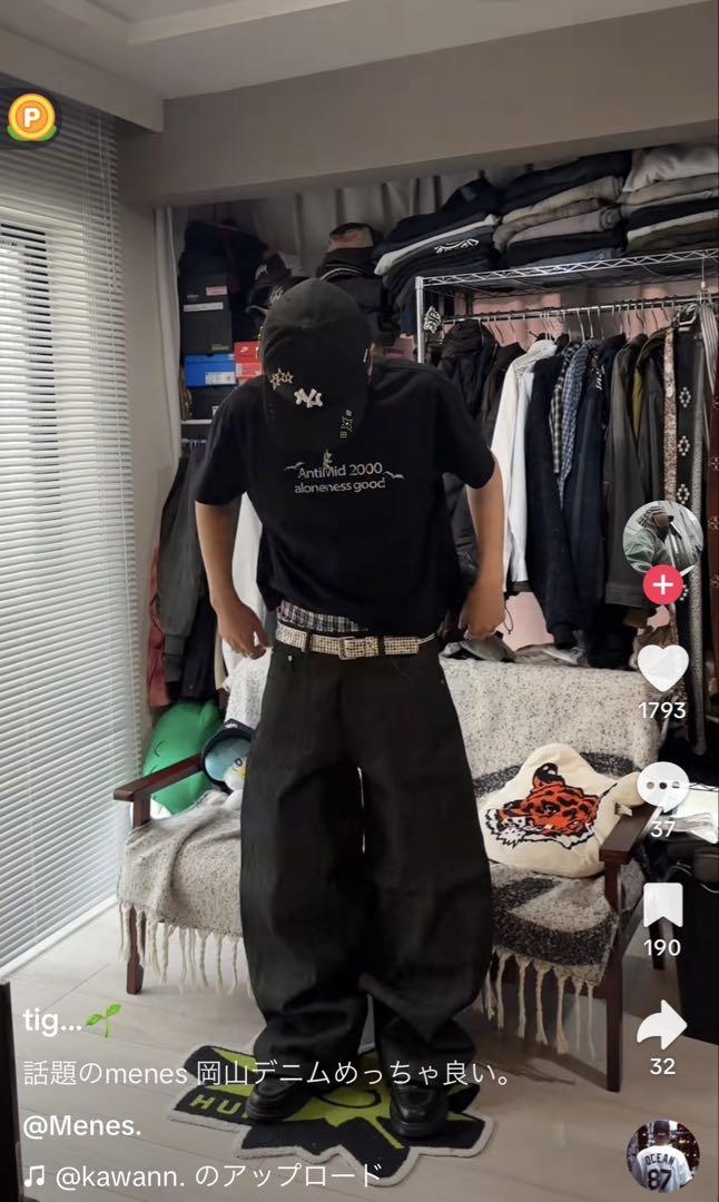 Menes 岡山 セルビッジバギーデニム okayama - メルカリ Menes 岡山 セルビッジバギーデニム okayama - メルカリ