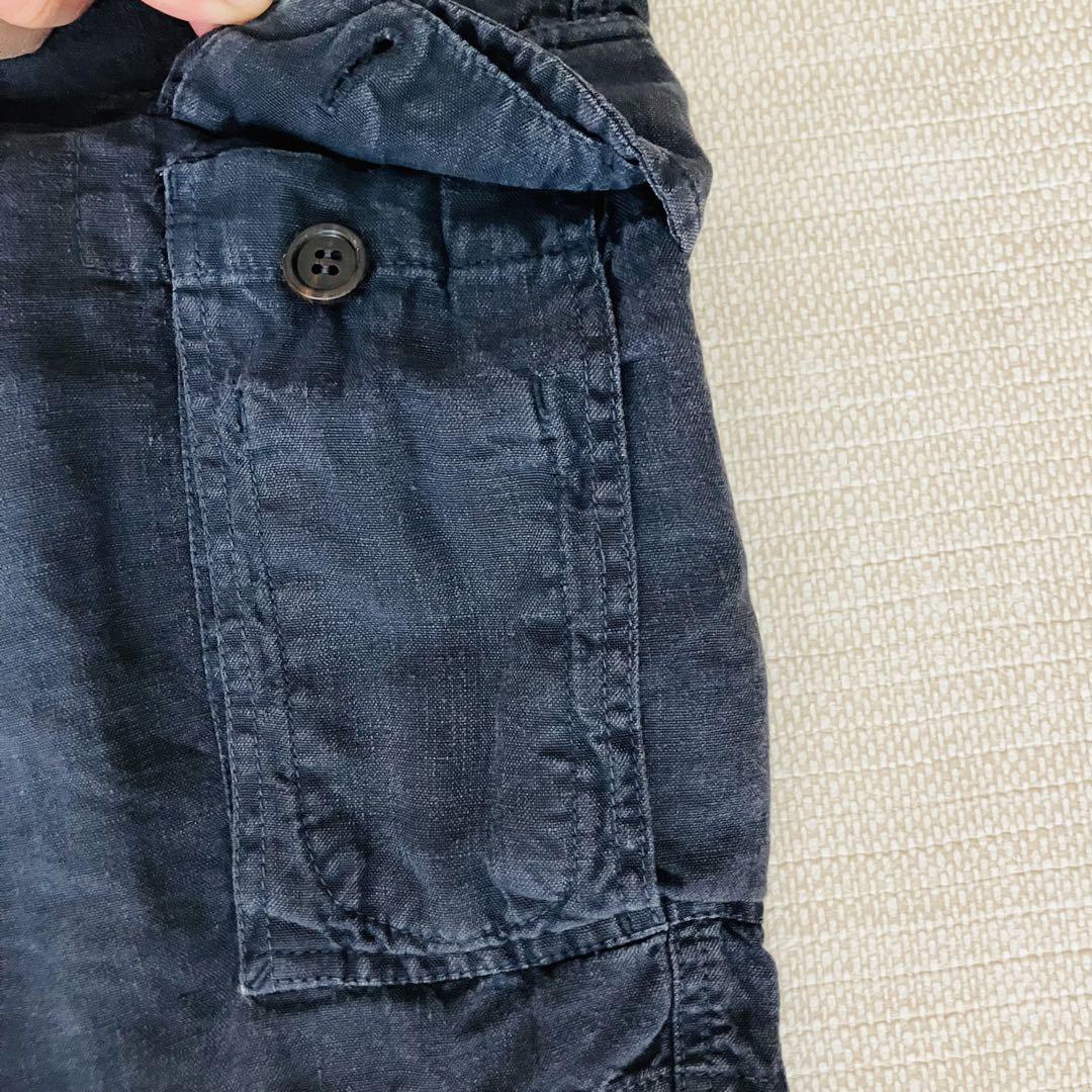 美品】ブルネロクチネリ カーゴパンツ ハーフ リネン ストーン