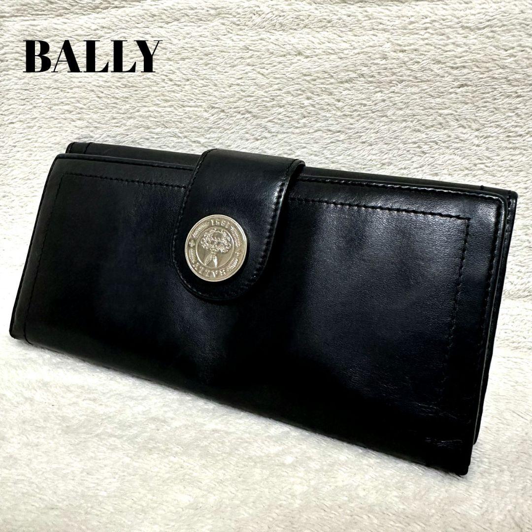 BALLY バリー 長財布 ロングウォレット メダル レザー ブラック