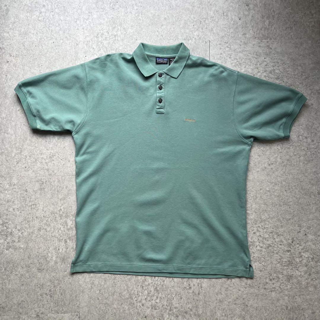 90s Patagonia パタゴニア オーガニックコットン ポロシャツ 鹿子