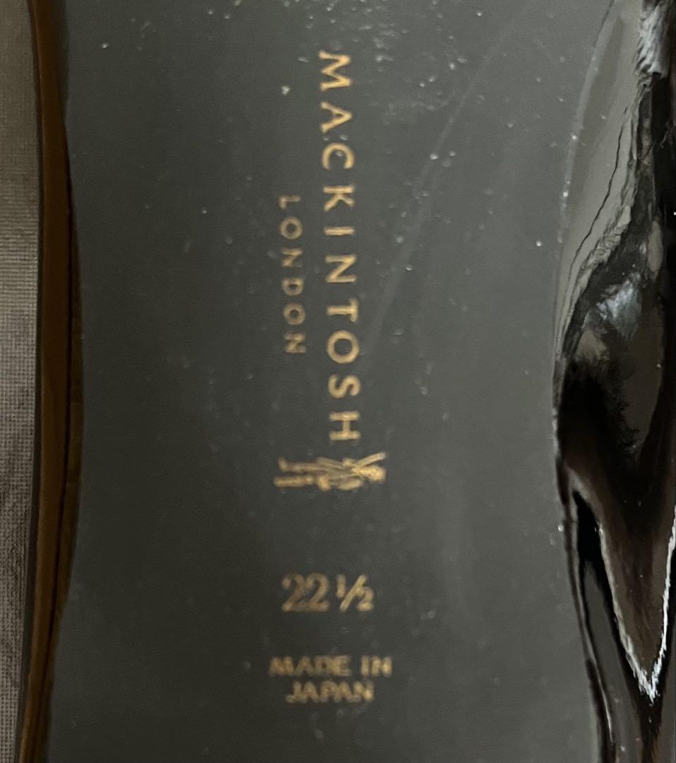 MACKINTOSH ブラック ポインテッドトゥパンプス 22.5cm