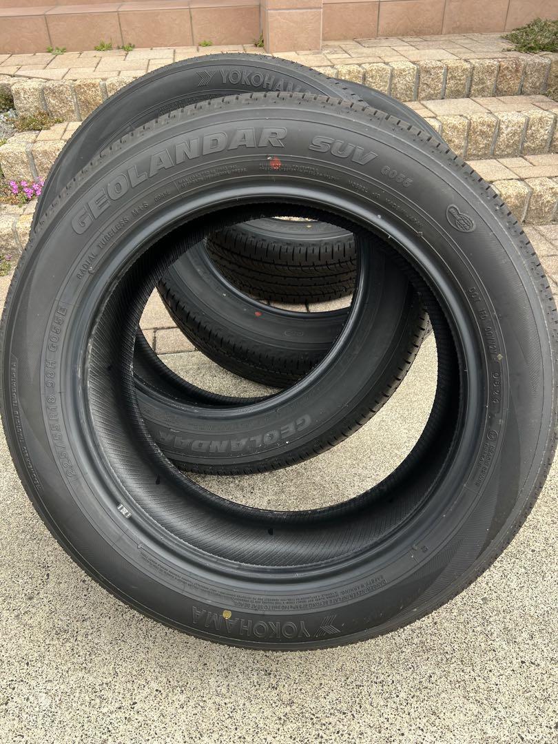 デリカD5新車外しGEOLANDAR SUV 225/55R18タイヤ4本セット
