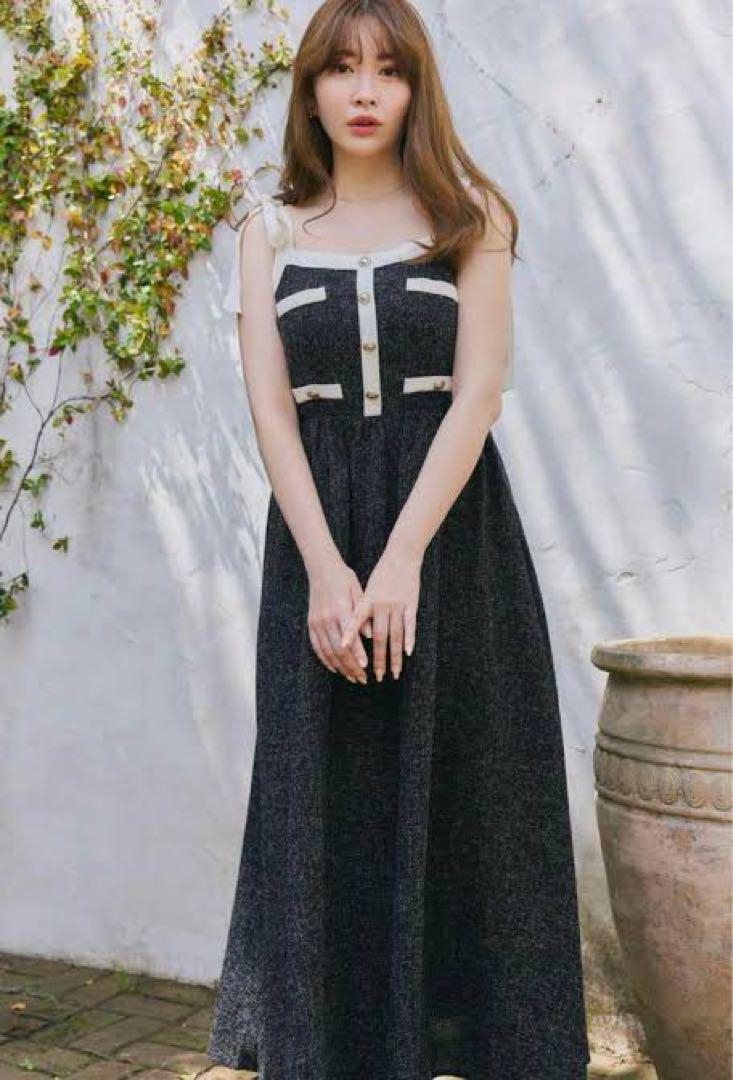 新色】Verona Tweed Long Dress