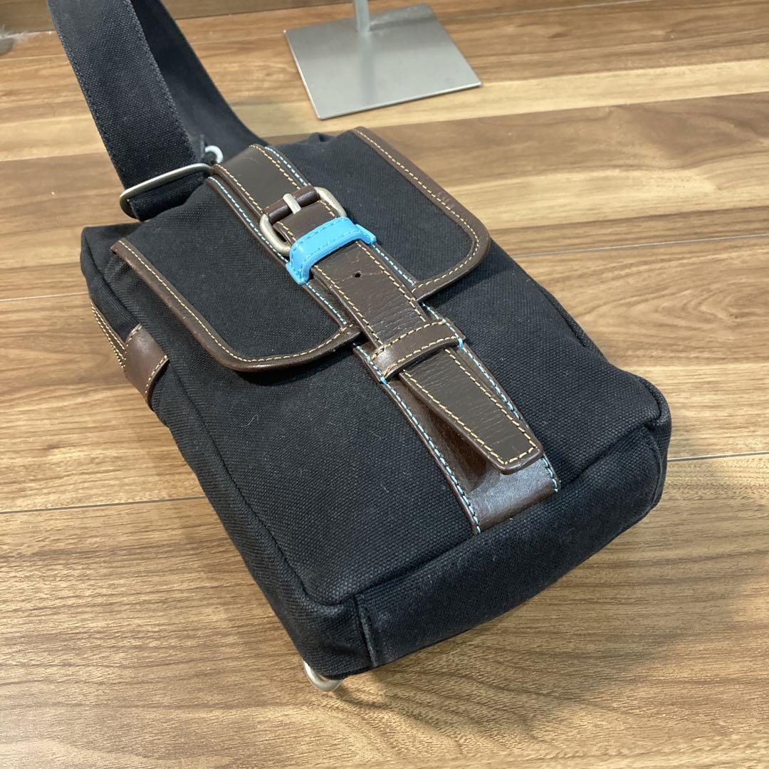Paul Smith ポールスミス 帆布キャンパス×レザー ボディーバッグ