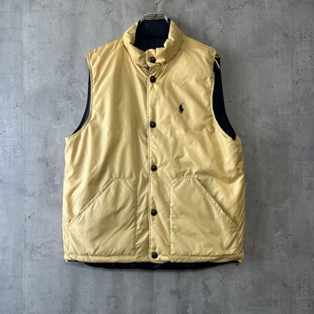 ポロラルフローレン　Ralph Lauren リバーシブル　ダウンベスト　金釦