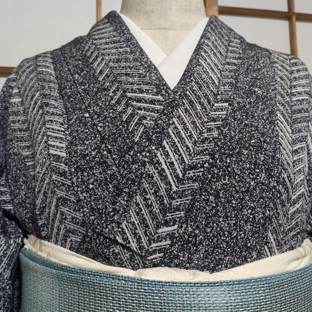 美品 縮緬小紋 丈159.5 裄66.5 美品 縮緬小紋 丈159.5 裄66.5