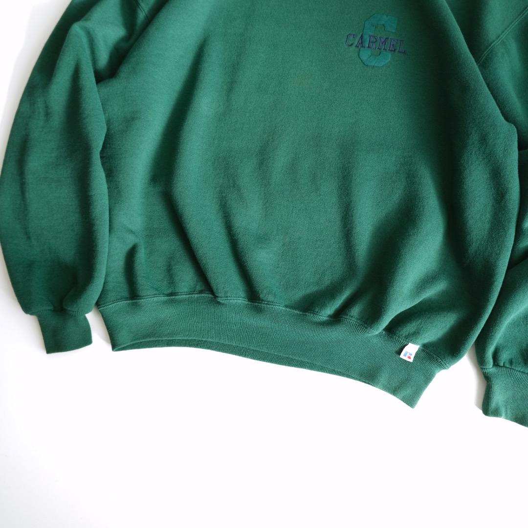 ラッセルアスレチック USA製90s 刺繍ロゴ スウェット 緑短丈ゆる