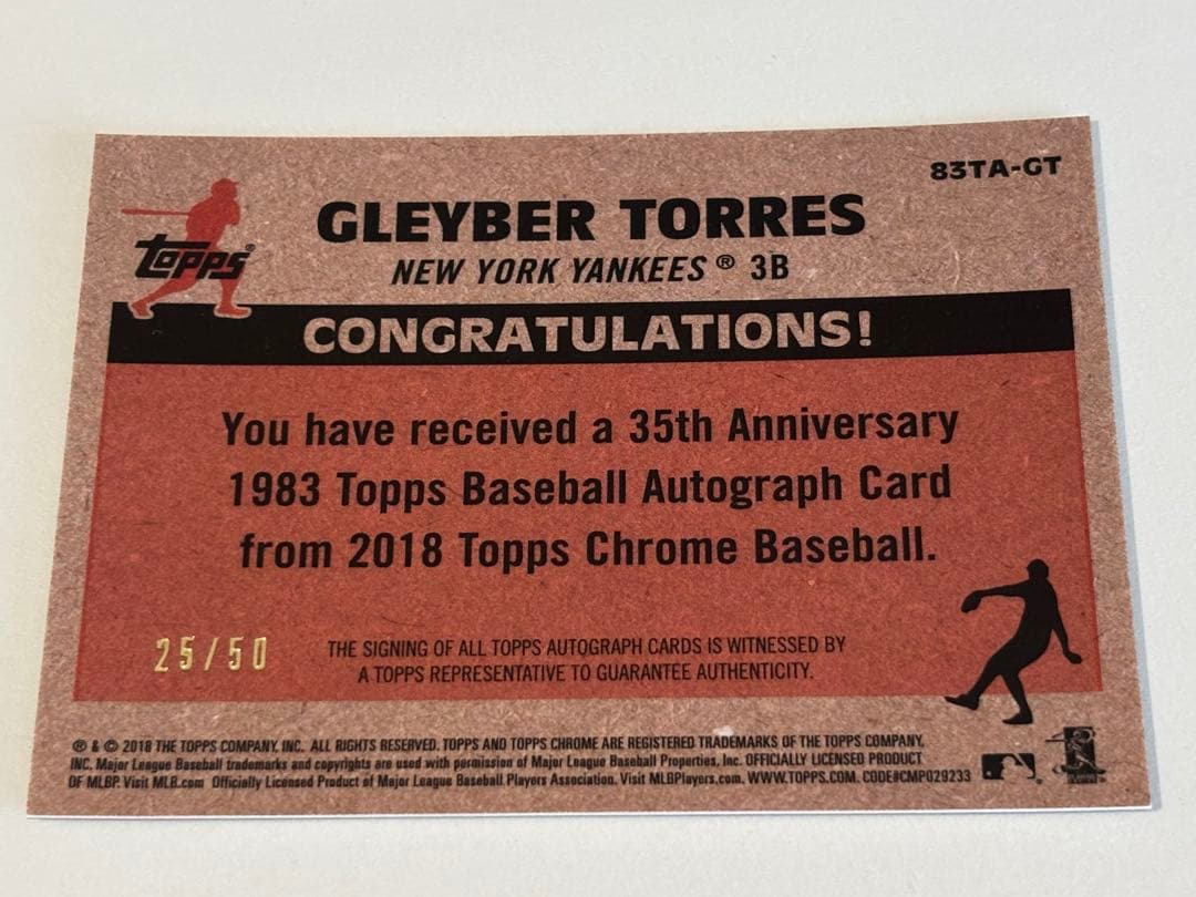 ジャージNO!! TORRES G.トーレス 50枚 直筆サインルーキーカード UP786_INFO