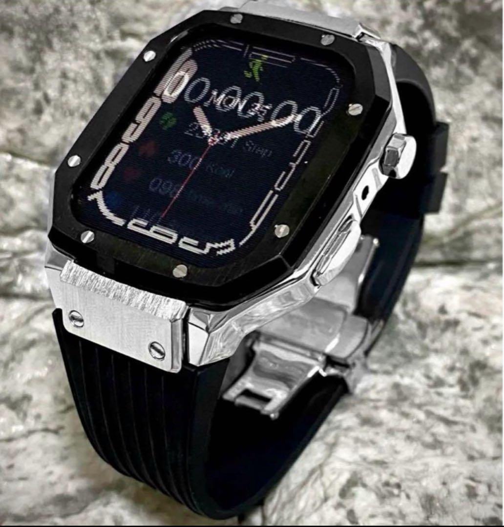 Apple Watchカバーケースアップルウォッチラバーバンドベルト@gx