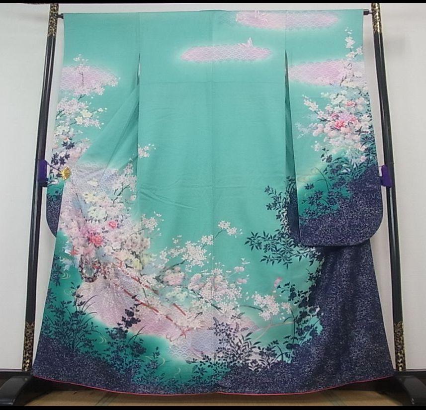 いただけるϡ ✨豪華振袖 金彩 正絹 KwAjt-m51591227952 松本幸四郎 流水花車文 になる