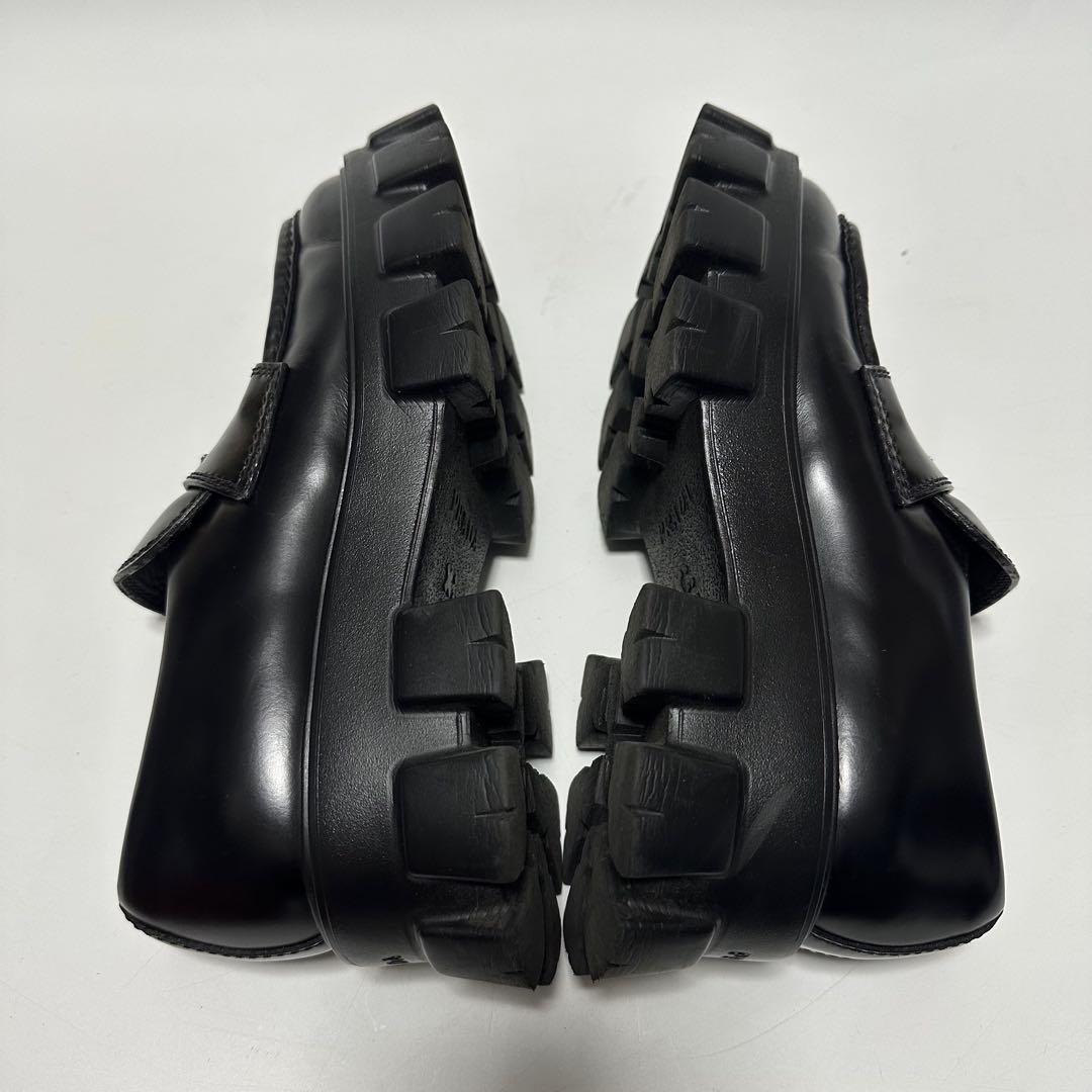 PRADA ローファー モノリス ブラッシュドレザー 8 1/2(27.5cm