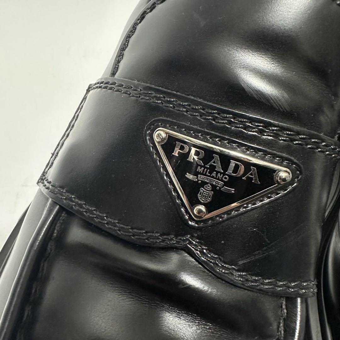 PRADA ローファー モノリス ブラッシュドレザー 8 1/2(27.5cm