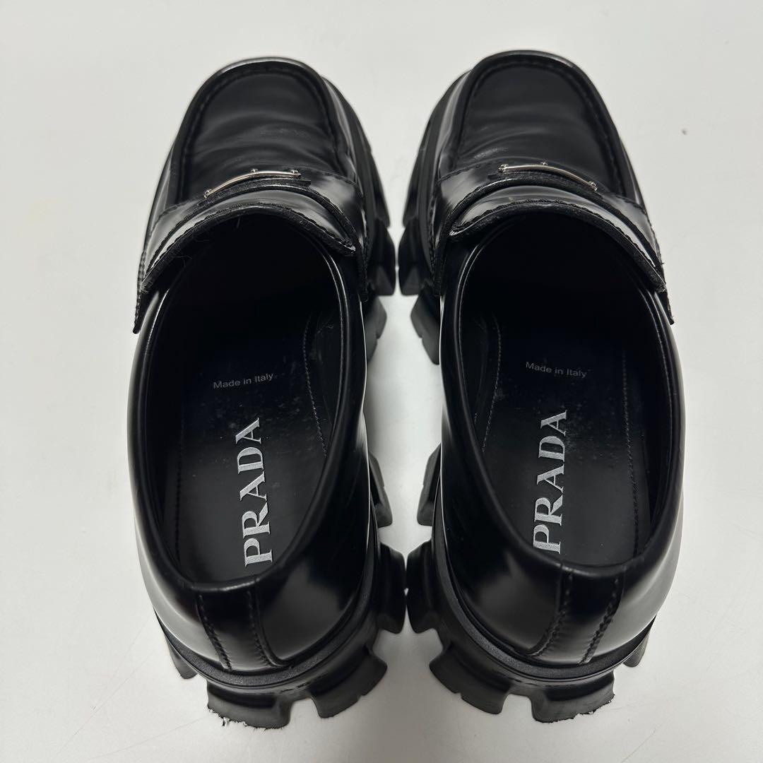 PRADA ローファー モノリス ブラッシュドレザー 8 1/2(27.5cm