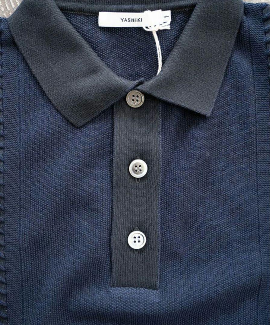 トップス YASHIKI Tsubomi Knit Polo(NAVY)