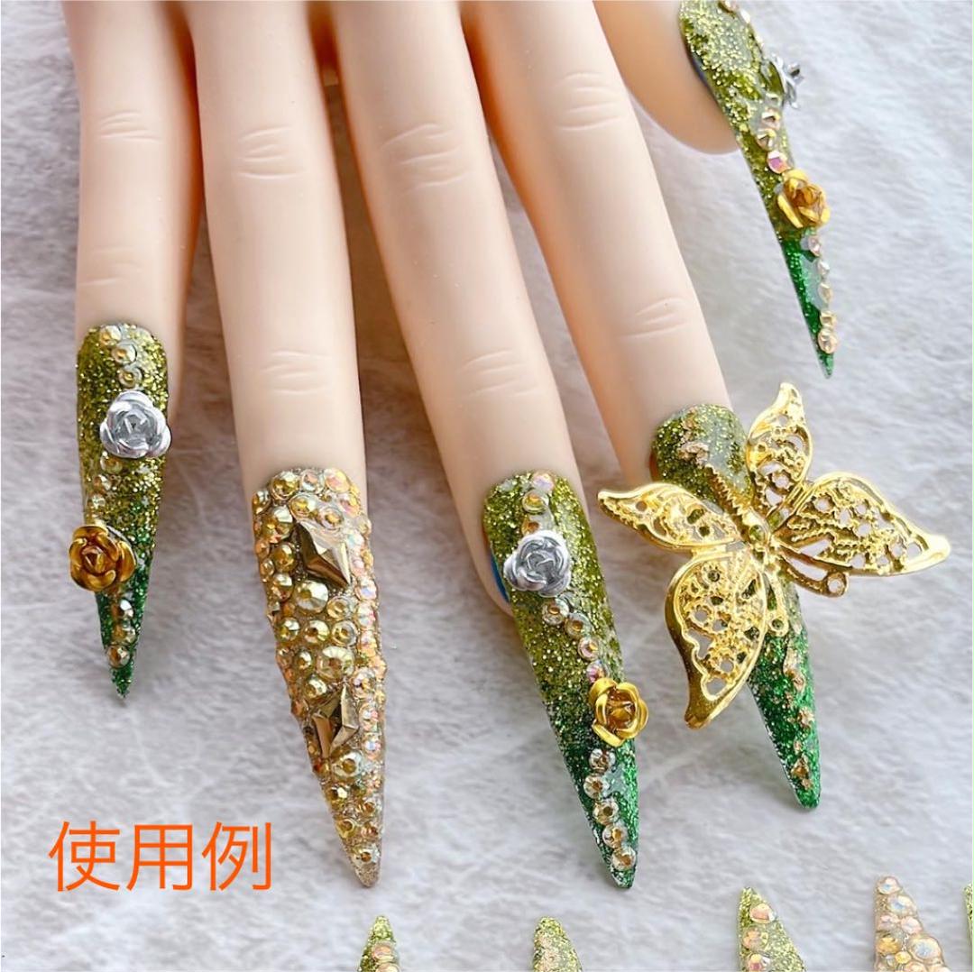 ネイルデカパーツ ネイルパーツ ハンドメイド 蝶々パーツ シルバー 5pセット メルカリ