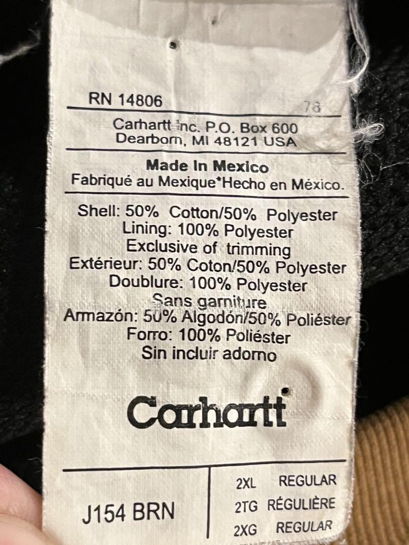 希少　メンズ2XL　カーハート　スウェット　裏地　サーマル　キャメル　メッシュ