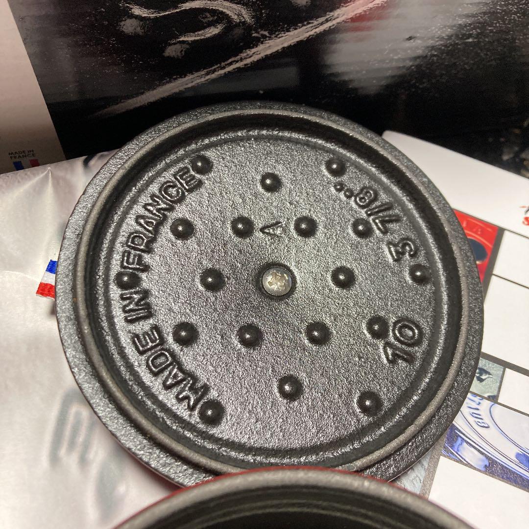 特価豊富な かぁみ様専用ストウブ赤ココット10センチ ルクルーゼココットポットブルーグレー 89JE7-m51598676833 得価お得