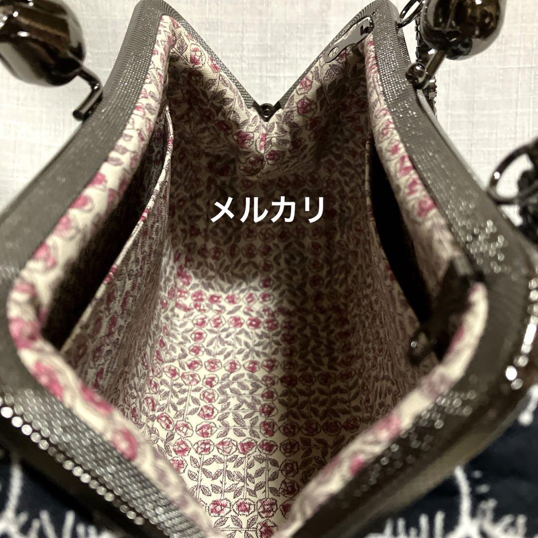 ミナペルホネン　がま口バッグ　ハンドメイド　anemone 【 一点物 】