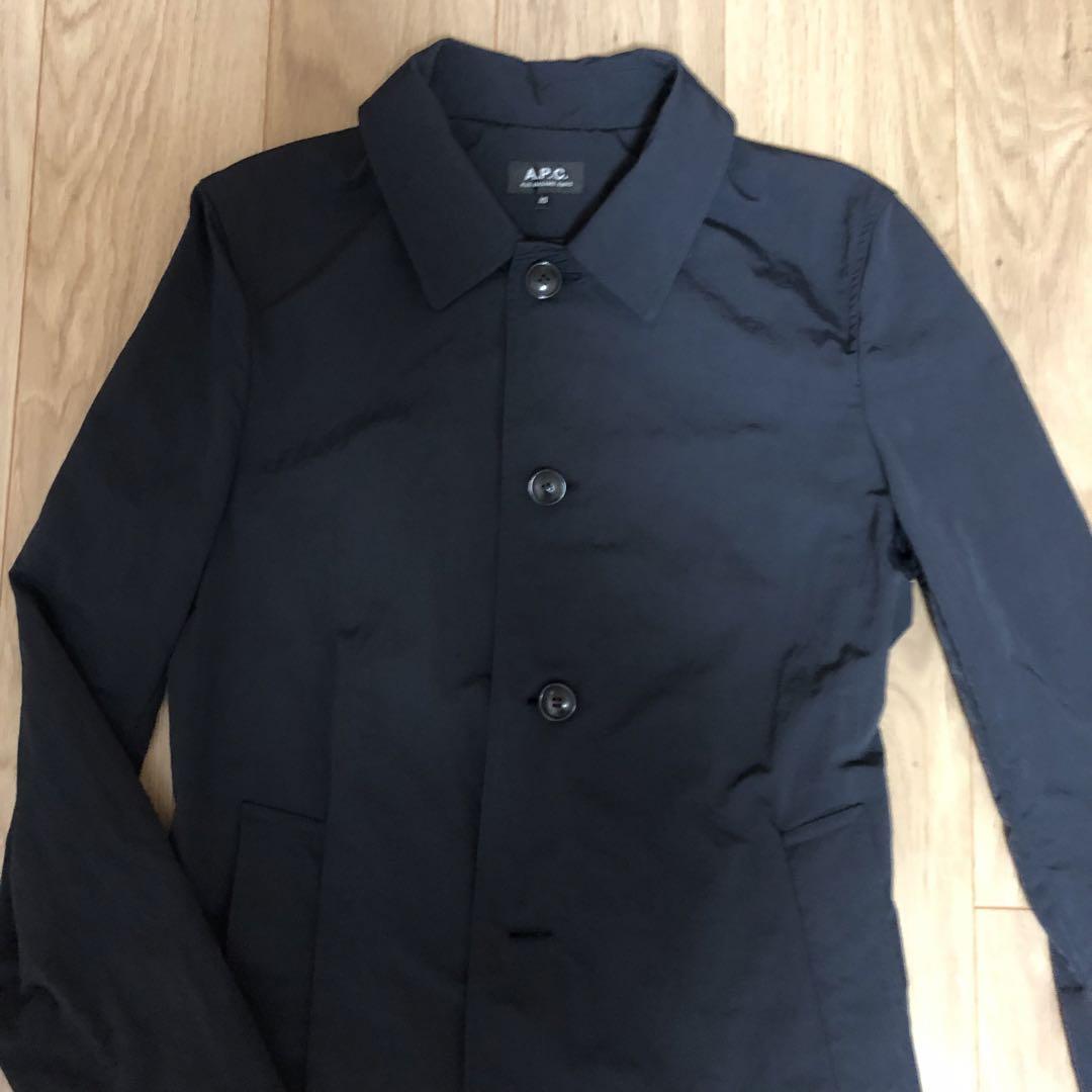 A.P.C. ステンカラーコート XS フード付き ネイビー