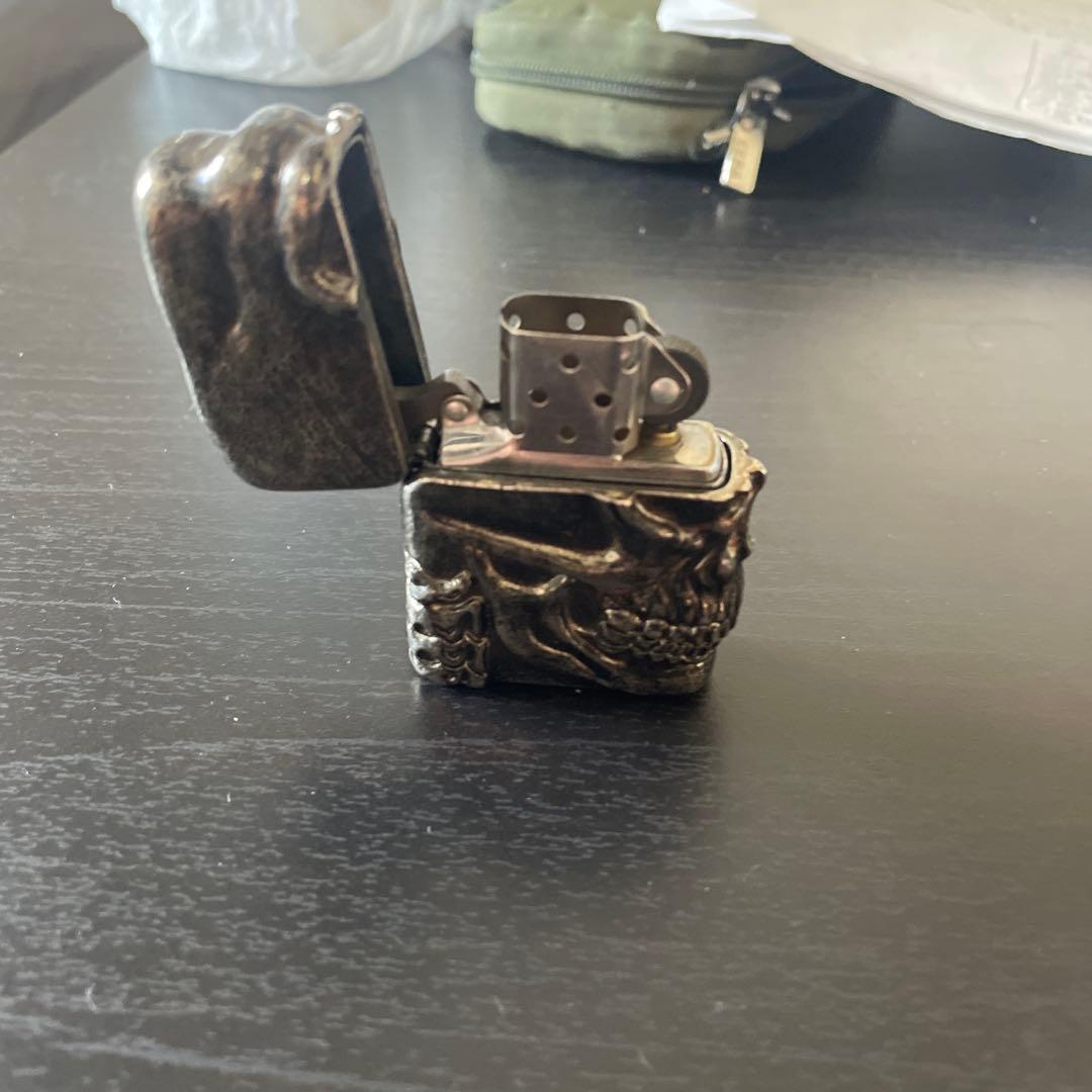 スカルデザイン メタルライター ジッポ