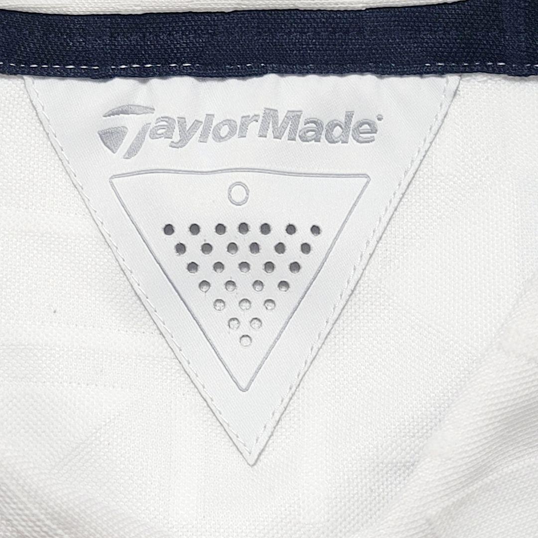 TaylorMade メンズシャツ Oサイズ ホワイト TaylorMade ホワイト ポロシャツ サイズO 型押し地模様 総柄