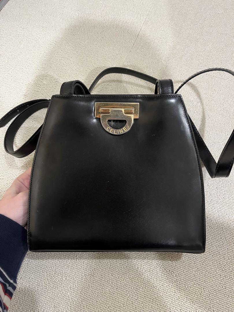 vintage CELINE ブラック ハンドバッグ