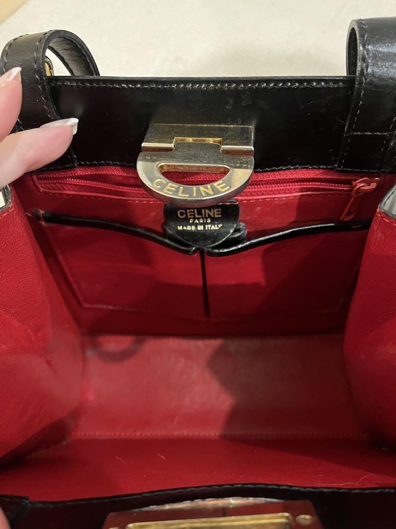 vintage CELINE ブラック ハンドバッグ