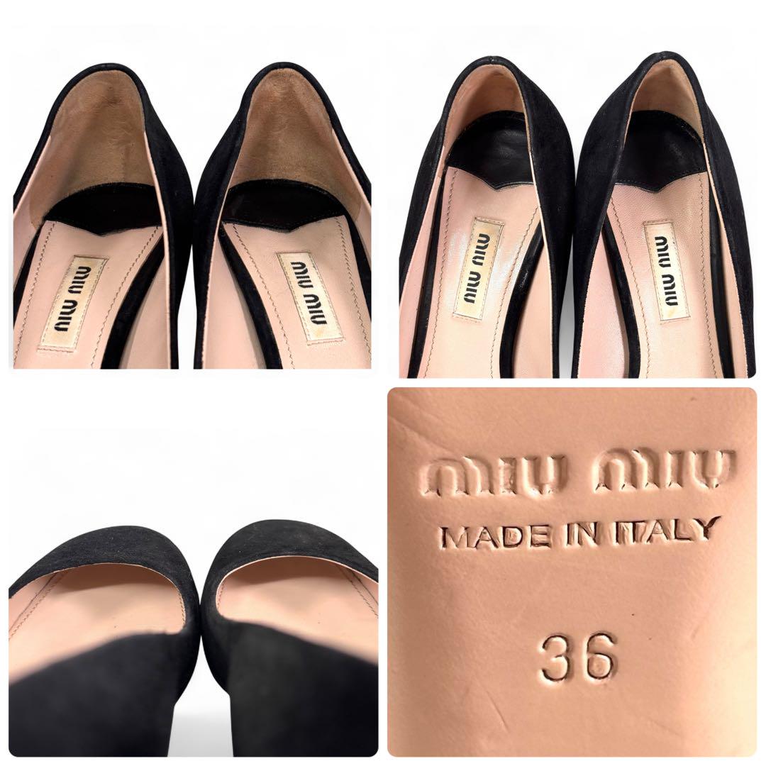 MIUMIU　パンプス 靴 シューズ スエード ブラック スター　36 楽天市場】ミュウミュウ パンプス ネイビー ブルー ブラック 美