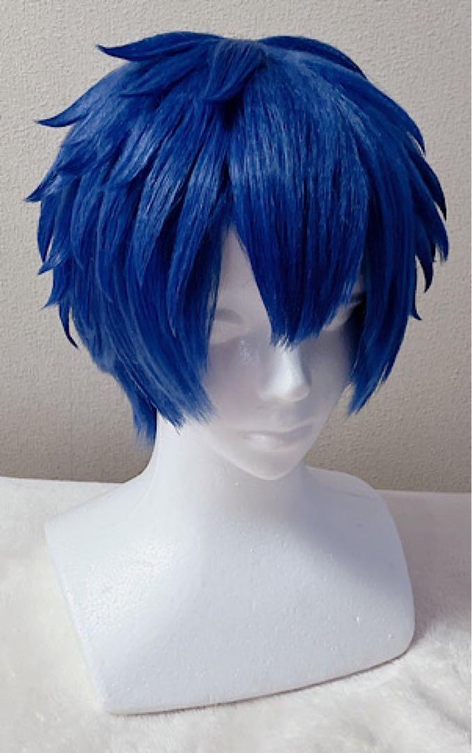 ボーカロイド KAITO セット済 ウィッグ コスプレ衣装 ブルー 青 カイト