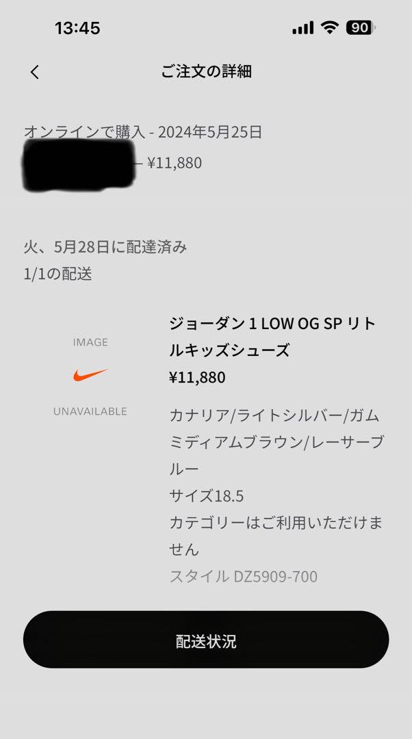 Nike Air Jordan 1 Low トラヴィスカナリー　18.5センチ