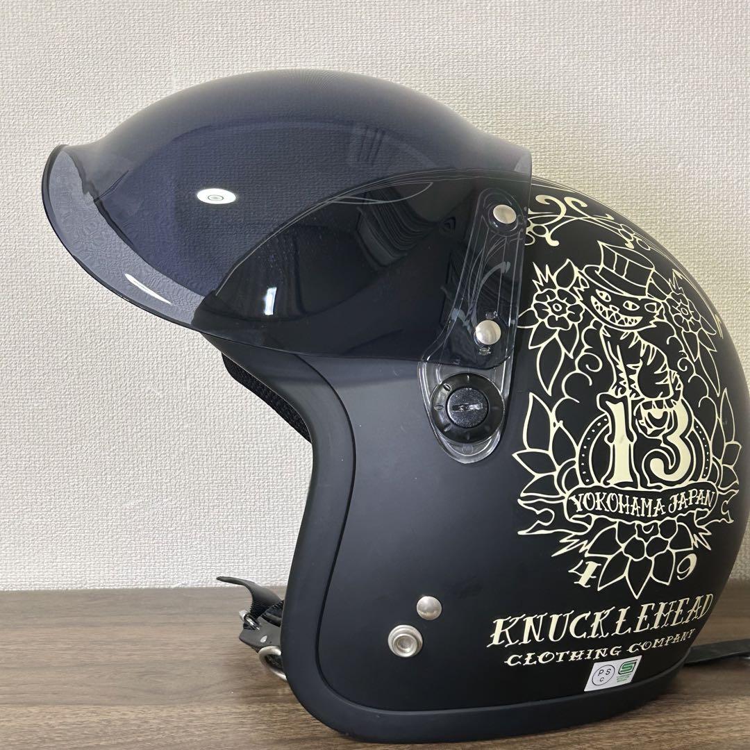 RIDEZ ナックルヘッド ワイルドキャット ジェットヘルメット バブルシールド RIDEZ ナックルヘッド ワイルドキャット ジェットヘルメット