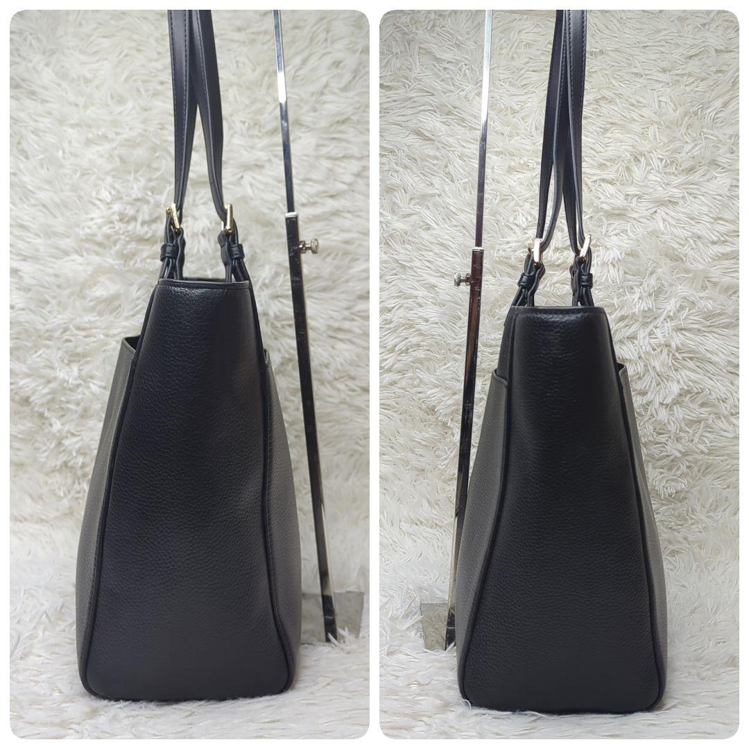 美品✨マイケルコース トートバッグ シボ革 黒 ビジネス 大容量 A4収納可 美品✨マイケルコース トートバッグ シボ革 黒 ビジネス 大容量