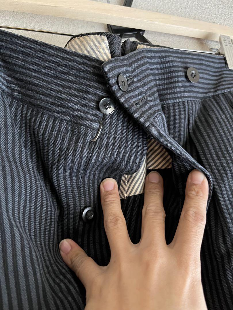 50s EURO VINTAGE ストライプ　シンチバック　ビンテージ　ブラック