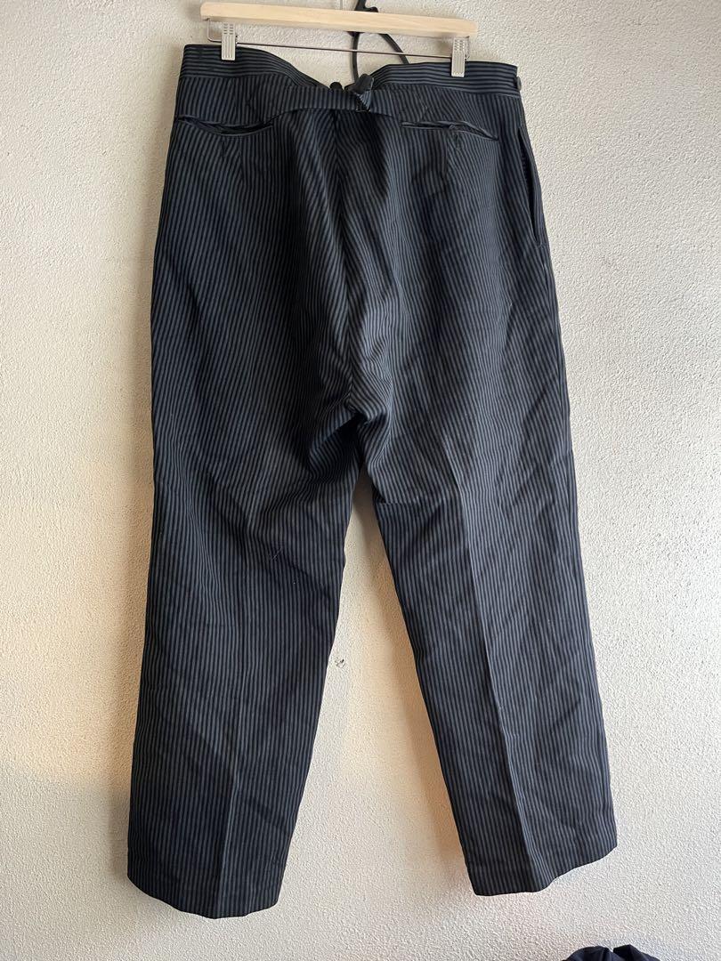 50s EURO VINTAGE ストライプ　シンチバック　ビンテージ　ブラック