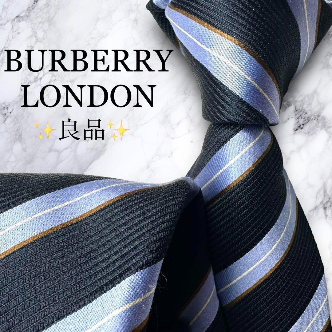 良品✨BURBERRY ネクタイ バーバリー ストライプ 肉厚 ネイビー - 小物 良品✨BURBERRY ネクタイ バーバリー ストライプ 肉厚 ネイビー - 小物