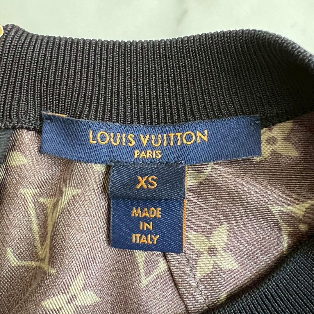 LOUISVUITON 21AW モノグラム シルク ミニワンピース 長袖 XS LOUISVUITON 21AW モノグラム シルク ミニワンピース 長袖 XS