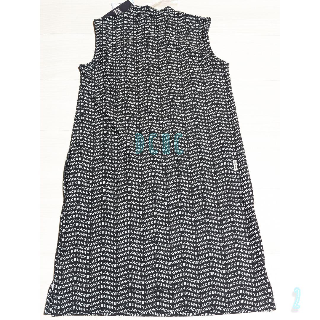 新品【サイズ２】【ブラック】ジャックバニー ノースリーブ モックネックワンピース
