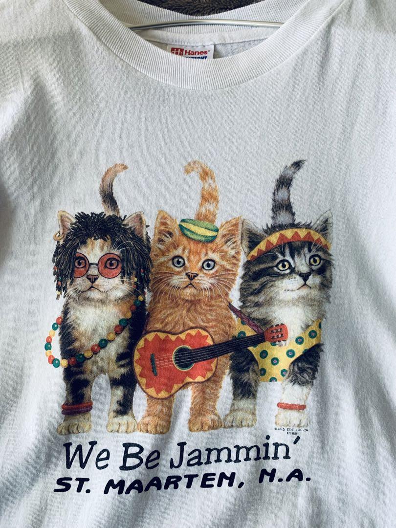 特価ブランド ネコ集団Tシャツ アニマル.バックプリント.90s古着 トップス