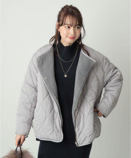 極美品 Mystrada ボア×キルティングリバーシブルコート
